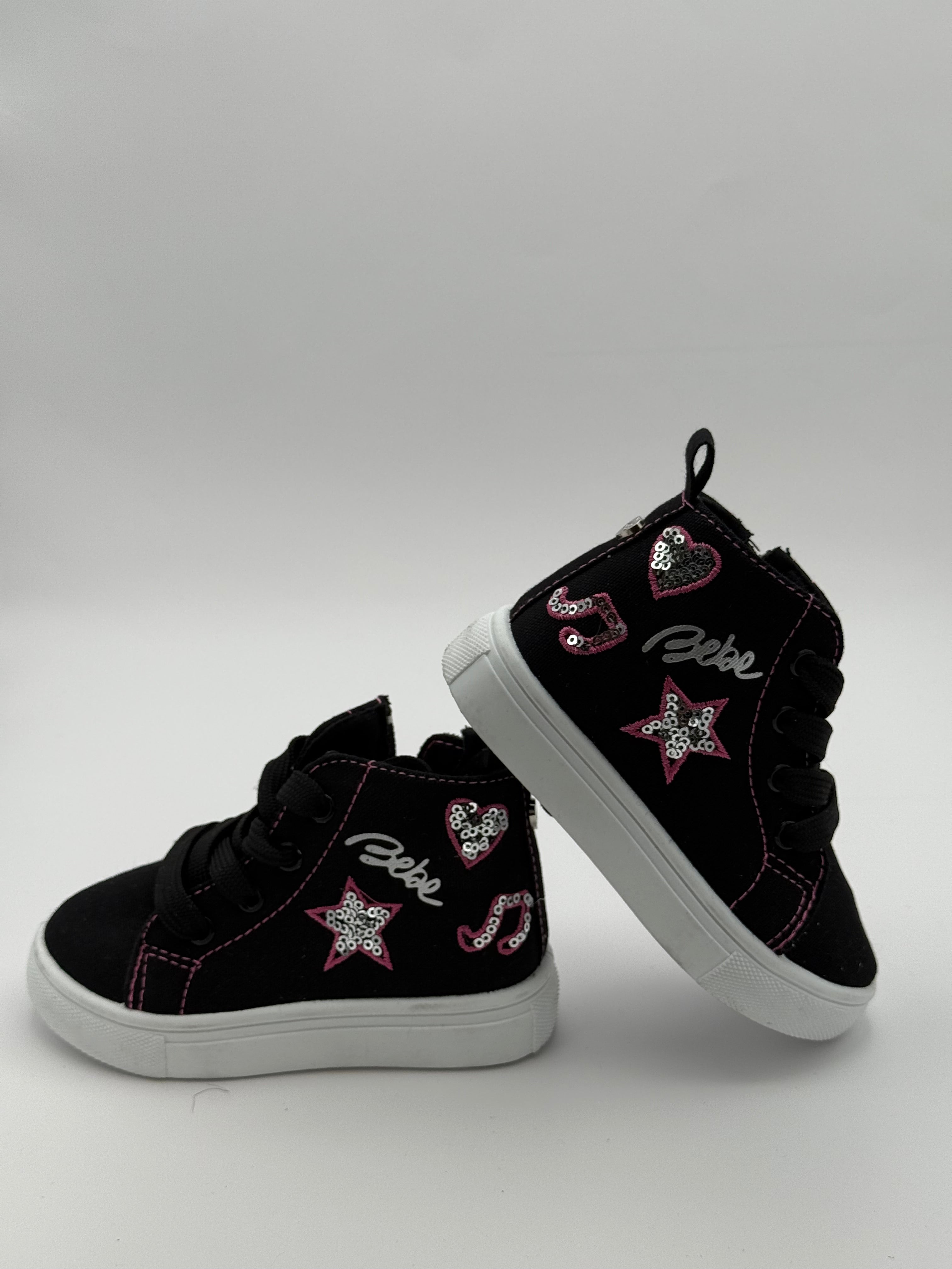 Bebe Kids Zip High Top BlK