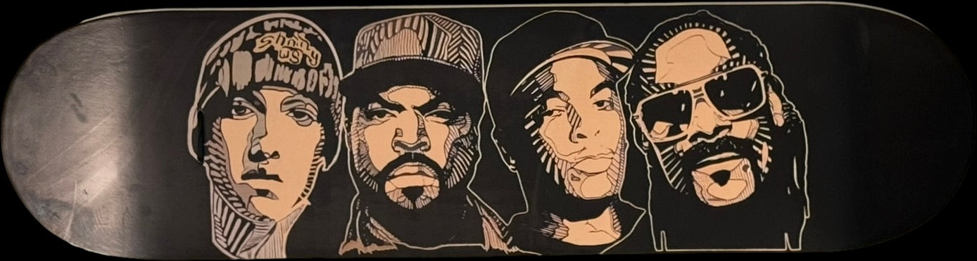 Hip-Hop Legends Skateboard Deck - Rap Icons Portrait Series