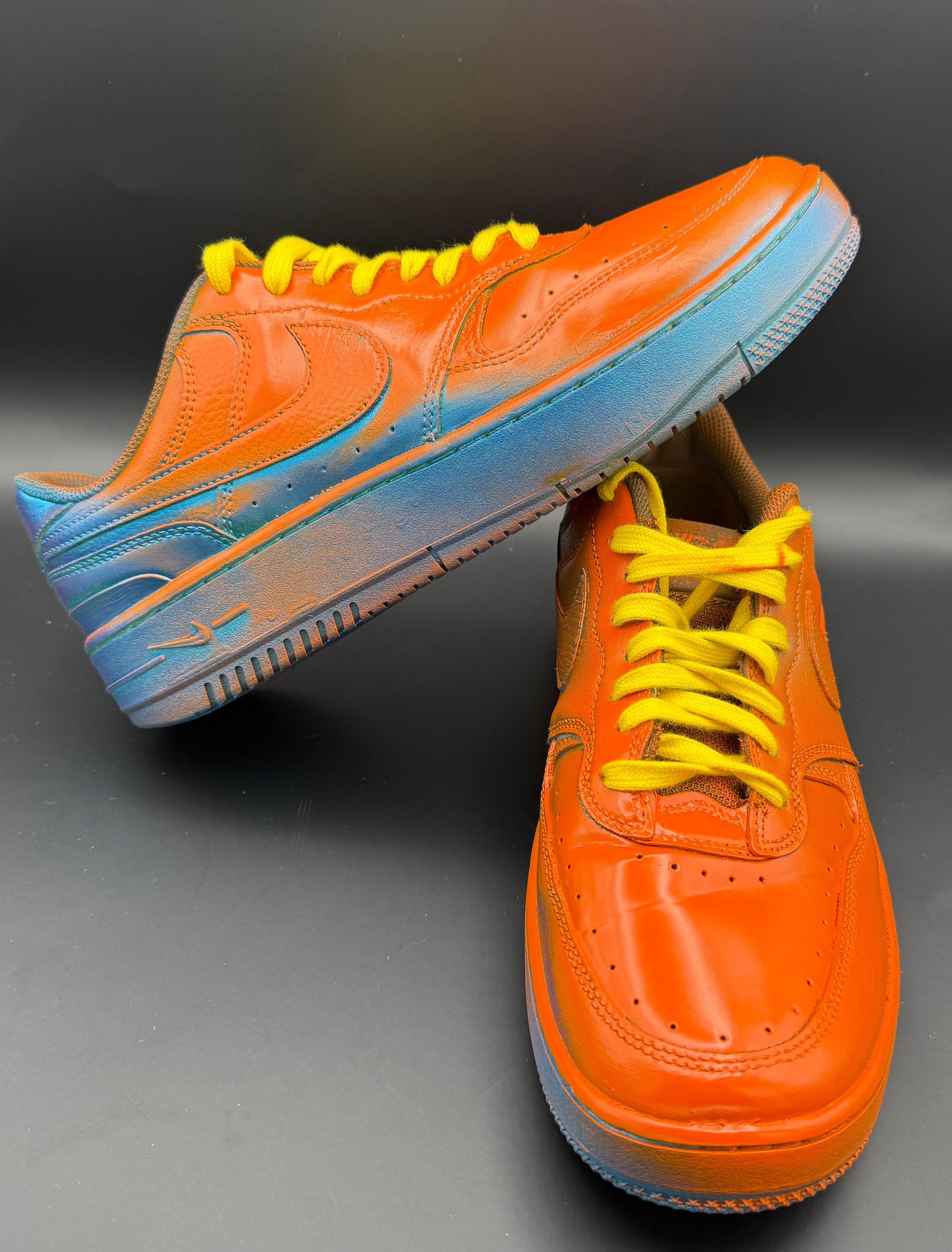 Nike Brand Custom Paint Colorway 1 of 1, Illini "Spray Paint" Colorway