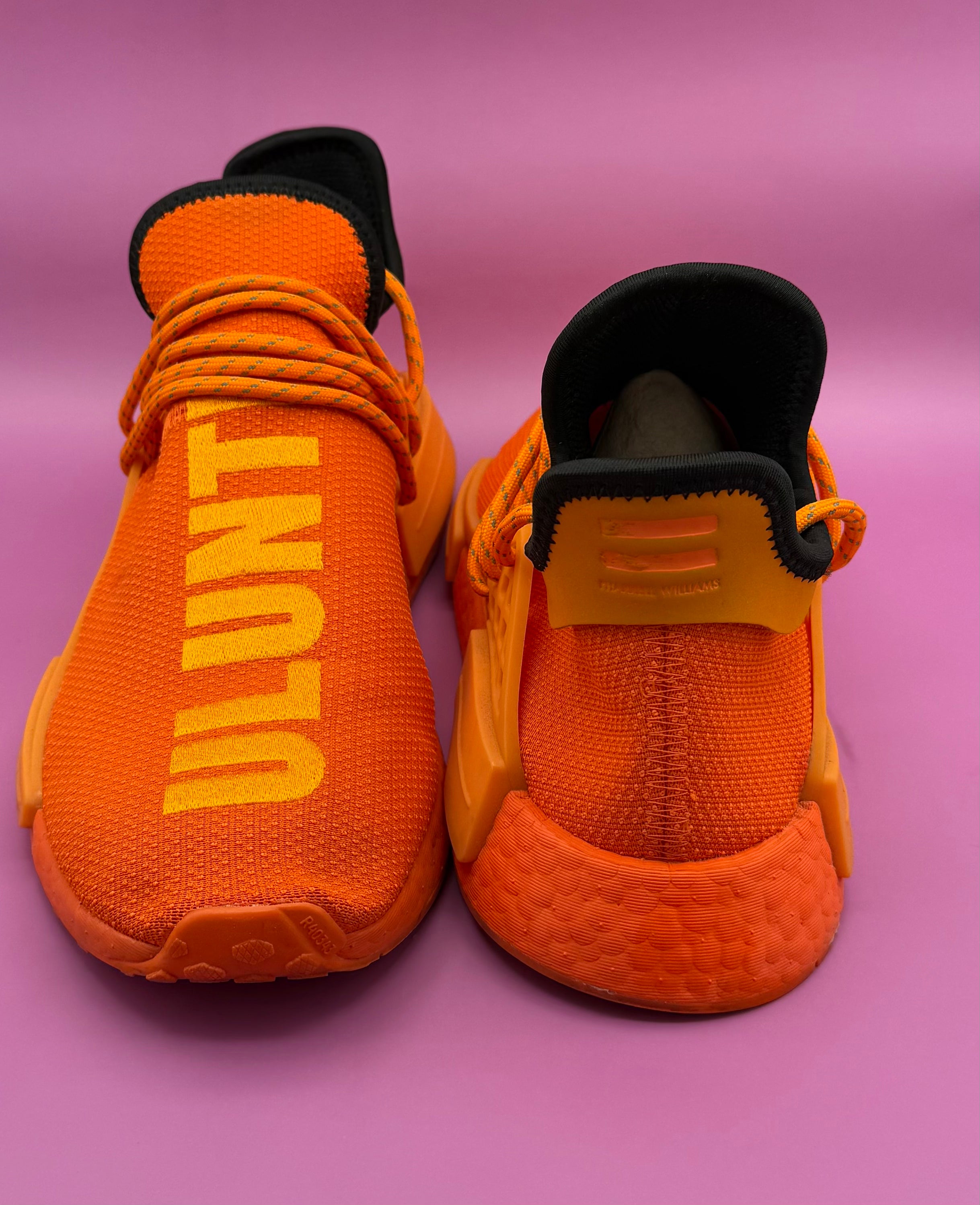 Pharrell Williams x Adidas NMD Hu "Human Race" Solar Pack - "MOTH3R" (Orange)