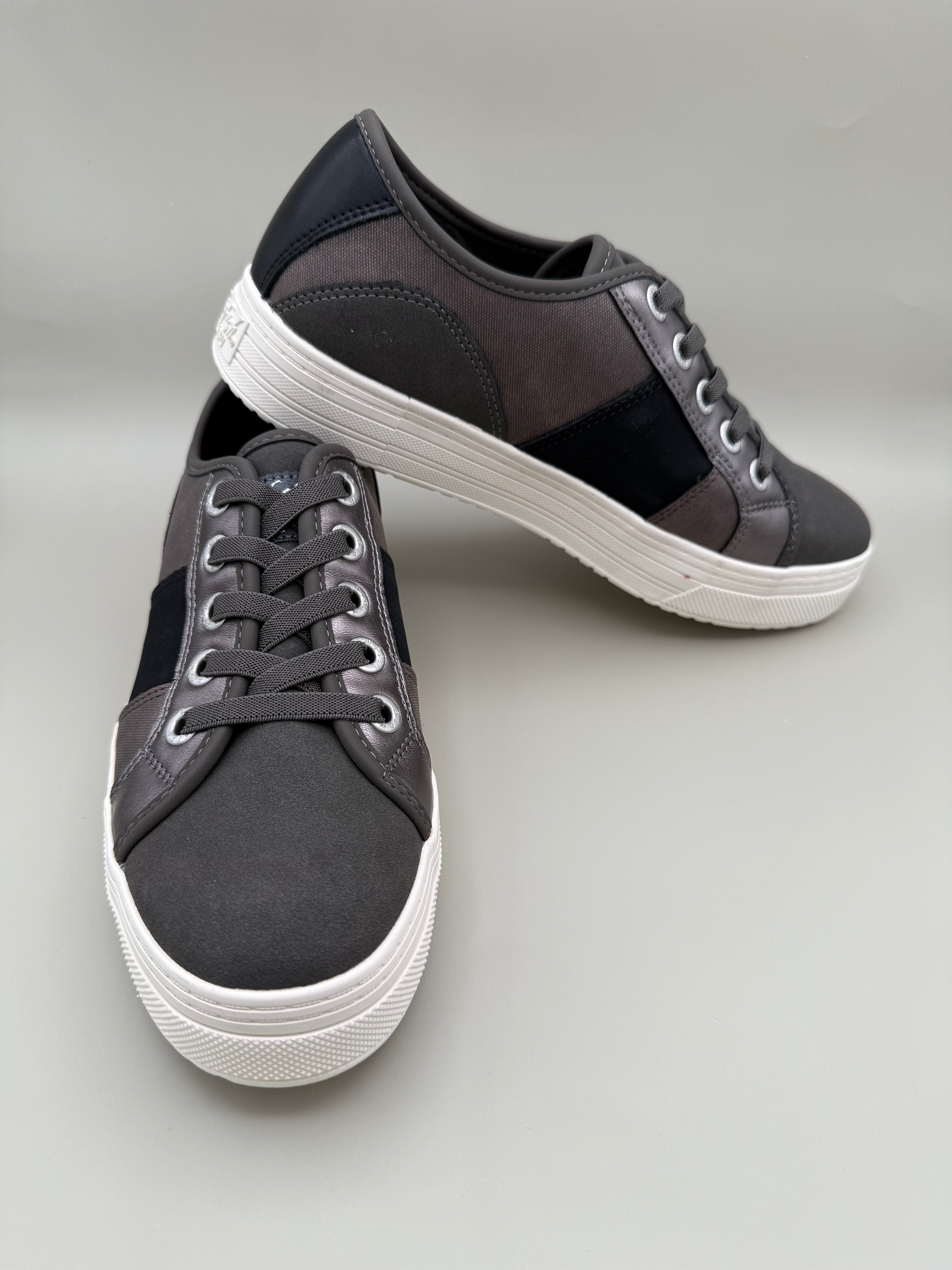 Blowfish Malibu Women's Lace-Up Sneakers – Charcoal Black – Size 8.5