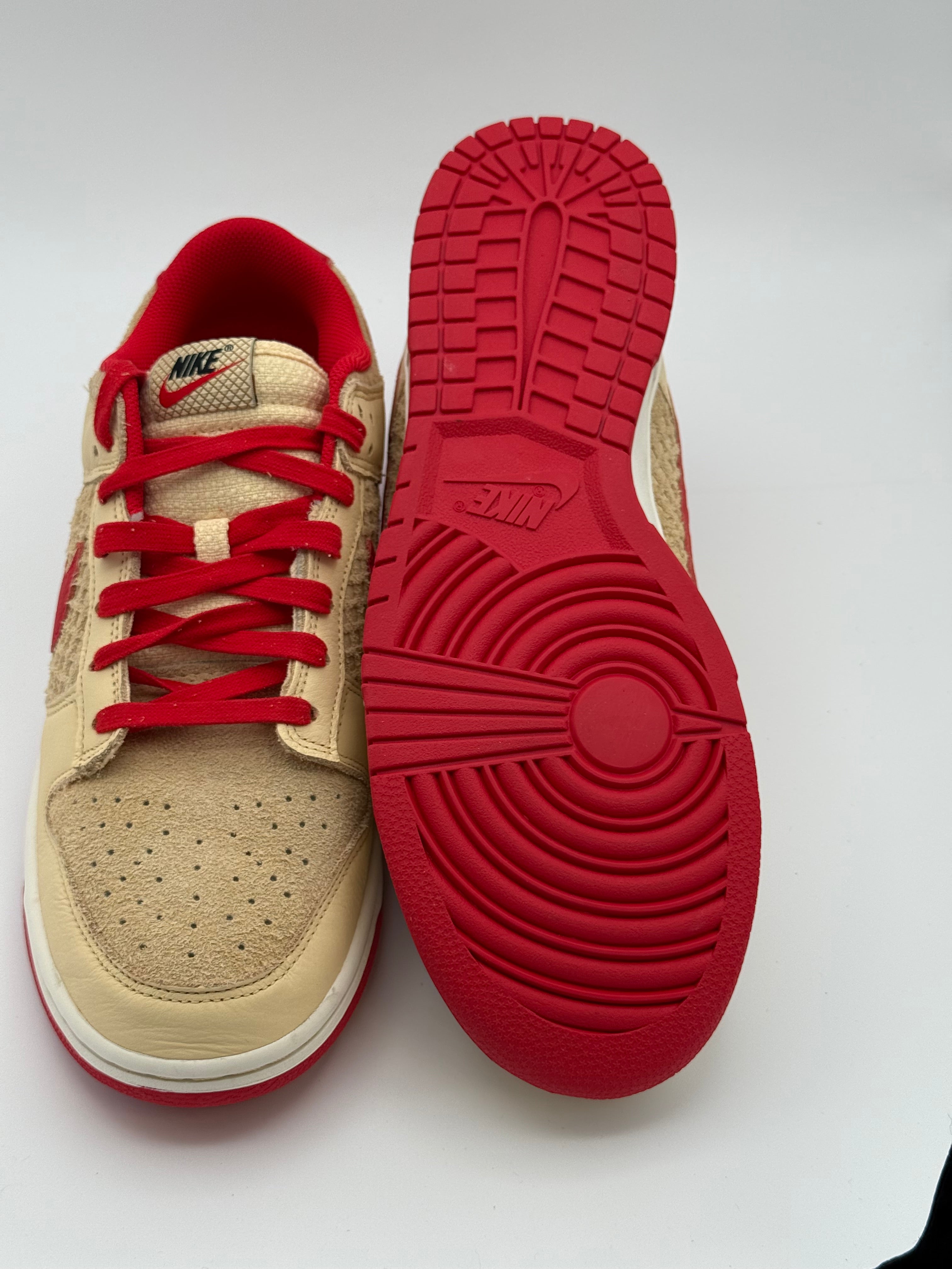 Nike Dunk Low "Waffle" Beige/Red