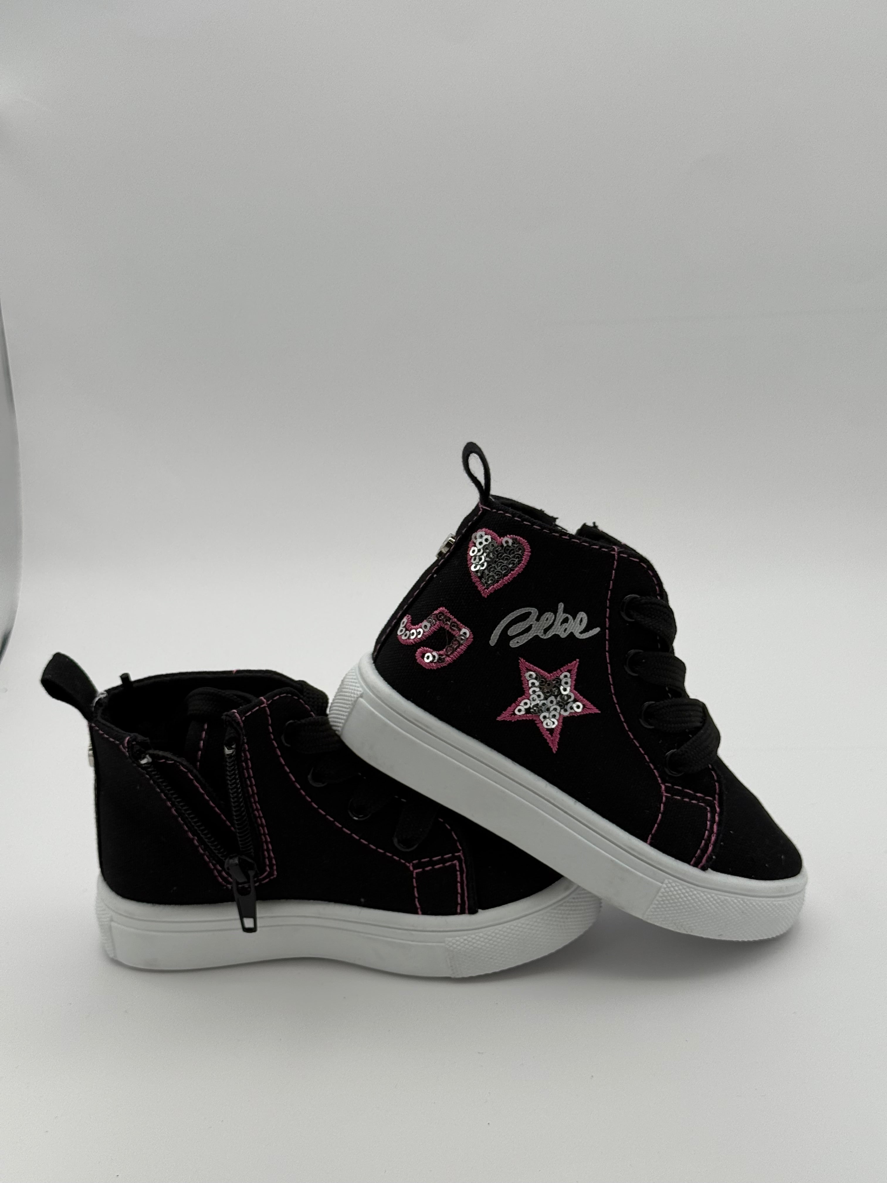 Bebe Kids Zip High Top BlK