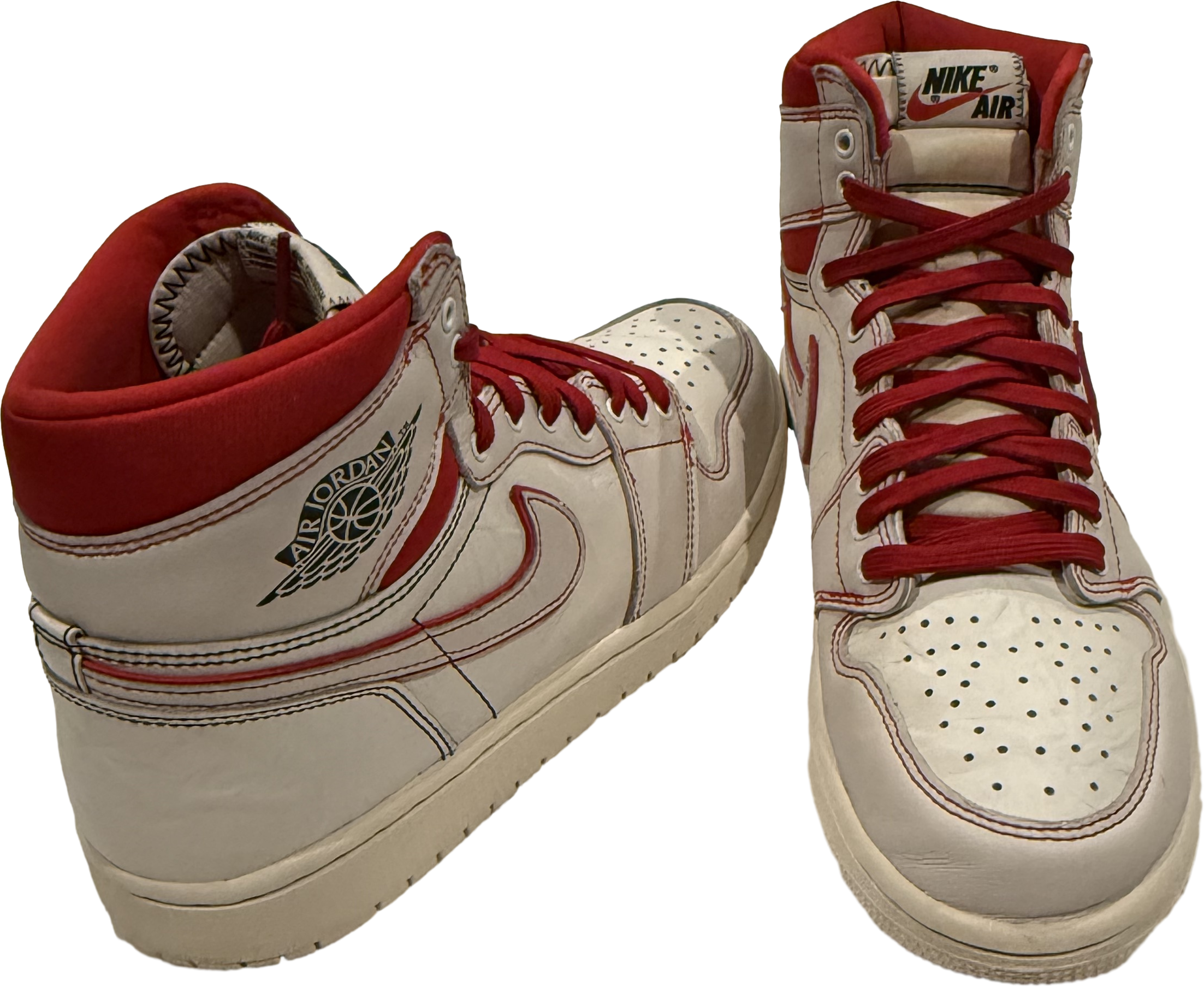Nike Air Jordan 1 High "Phantom" - White/Gym Red Pre-Love W/Box