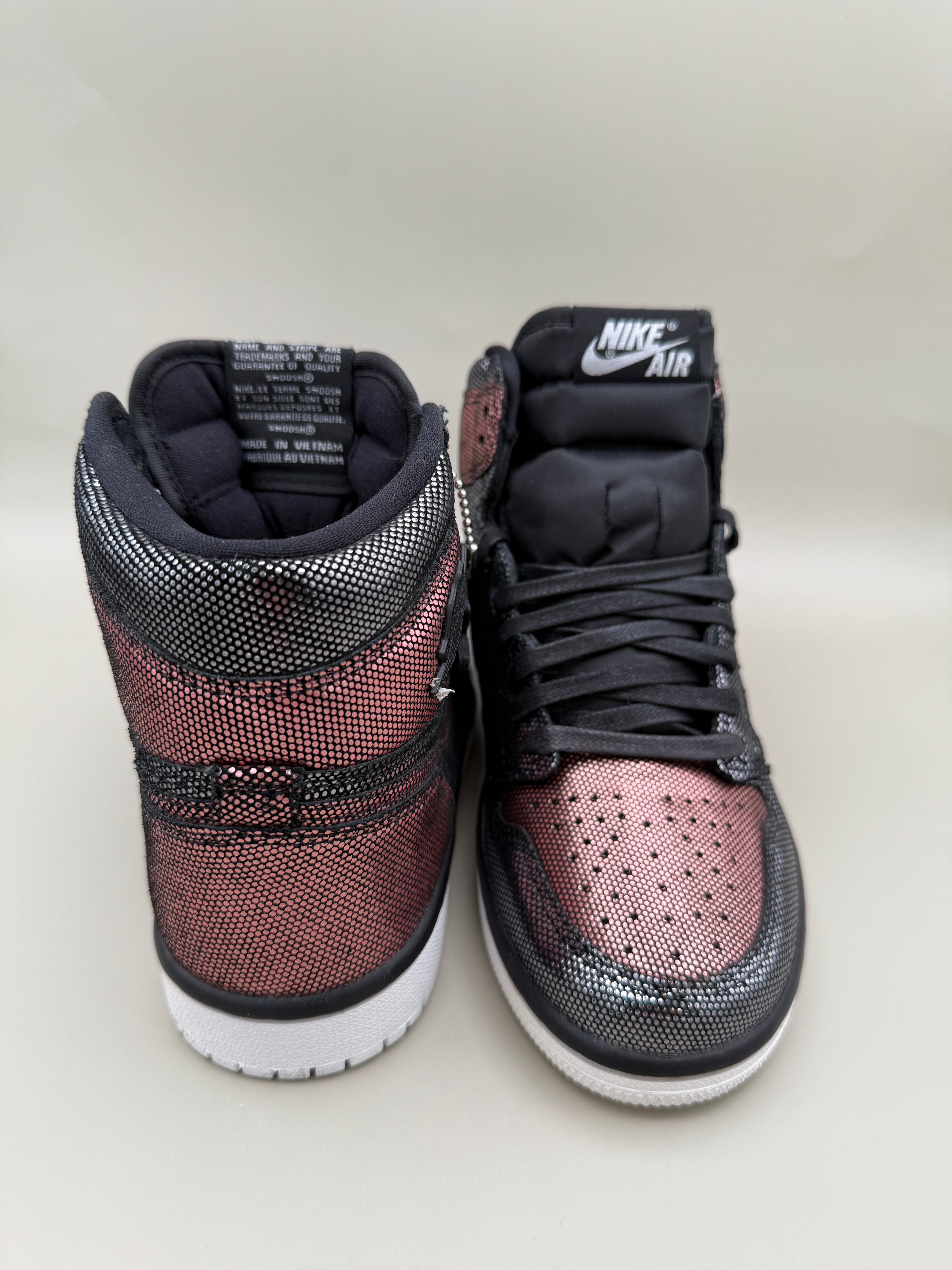Air Jordan 1 Retro High OG WMNS “Fearless” – Black/Rose Gold – Size 5 Women – Brand New in Box