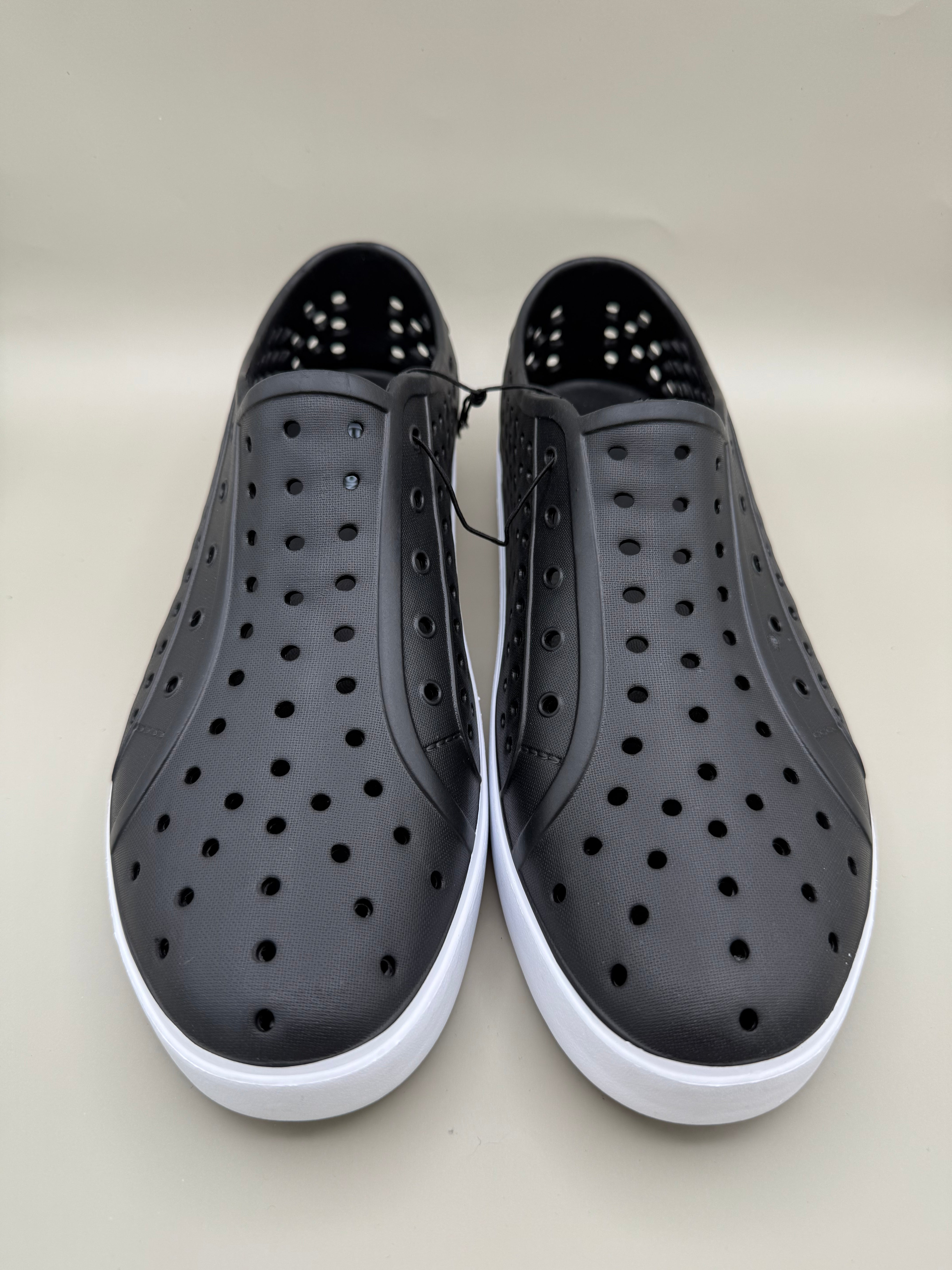 London Fog Men’s Perforated Slip-On Water Shoes – Black