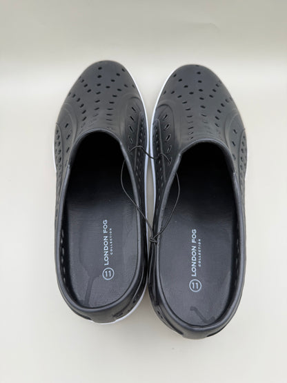 London Fog Men’s Perforated Slip-On Water Shoes – Black