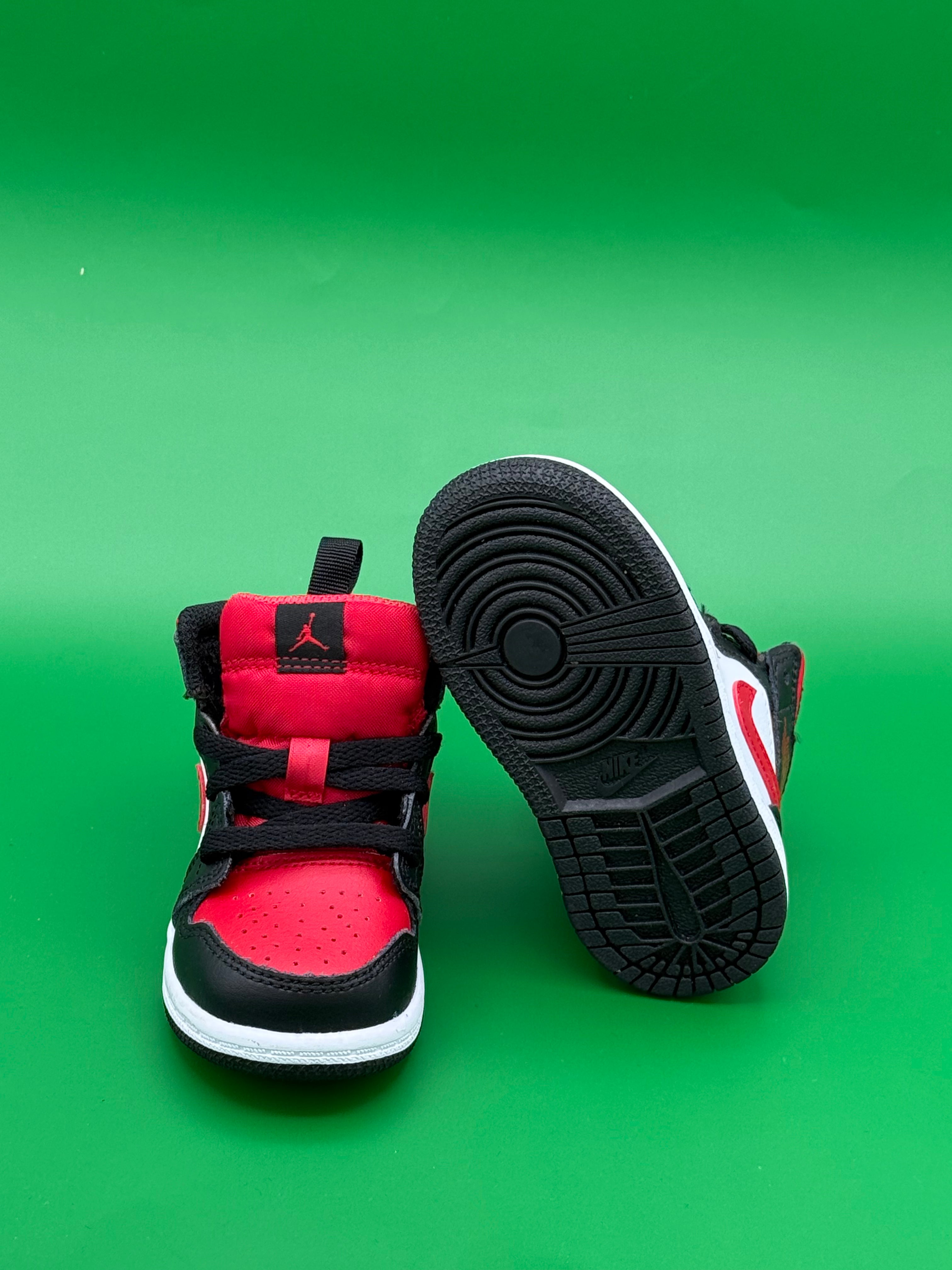Air Jordan 1 MID Black/White/Gym Red (TD)