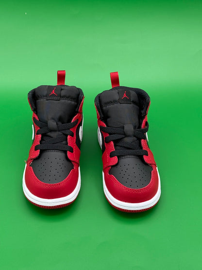Air Jordan 1 MID Black/Gym Red (TD)