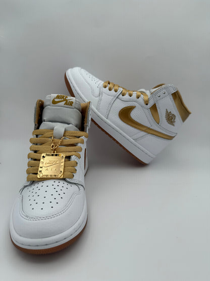 Nike Air Jordan 1 Mid White/Gold DS OG BOX