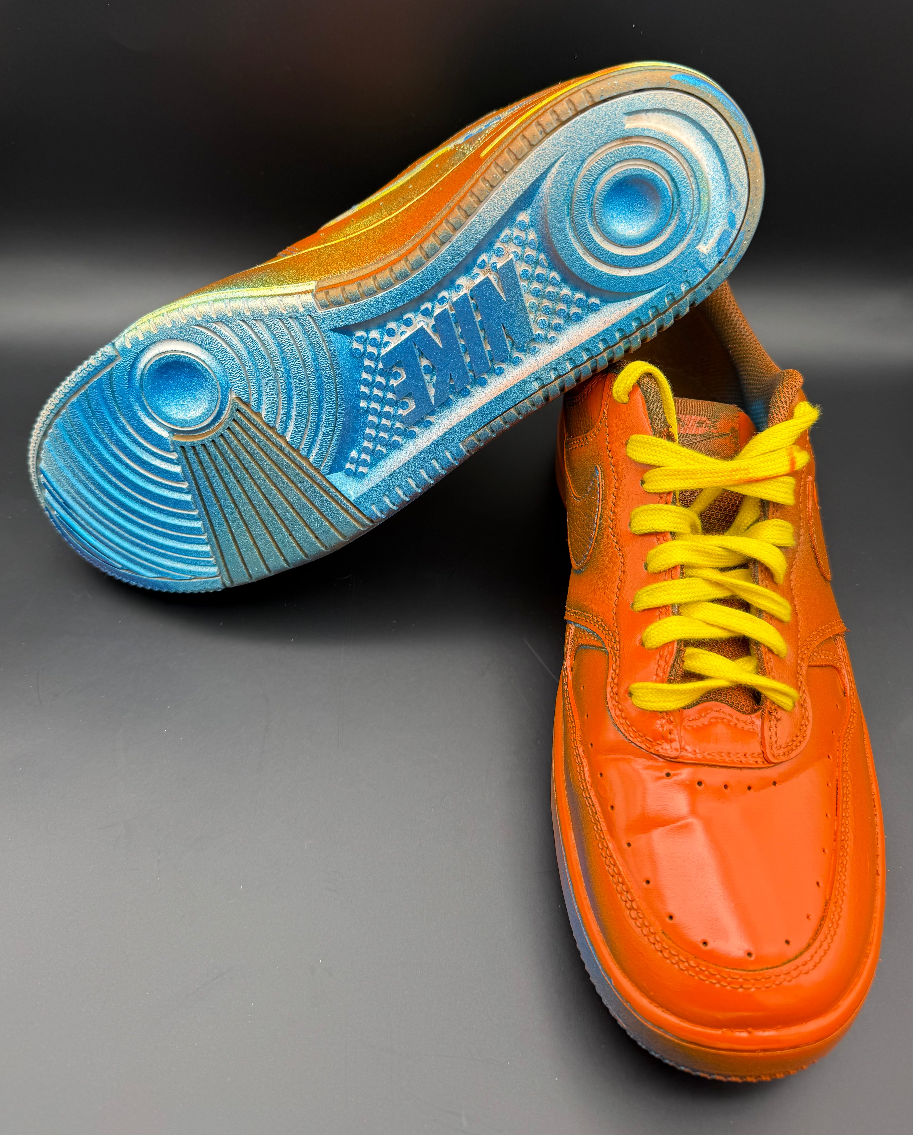 Nike Brand Custom Paint Colorway 1 of 1, Illini "Spray Paint" Colorway