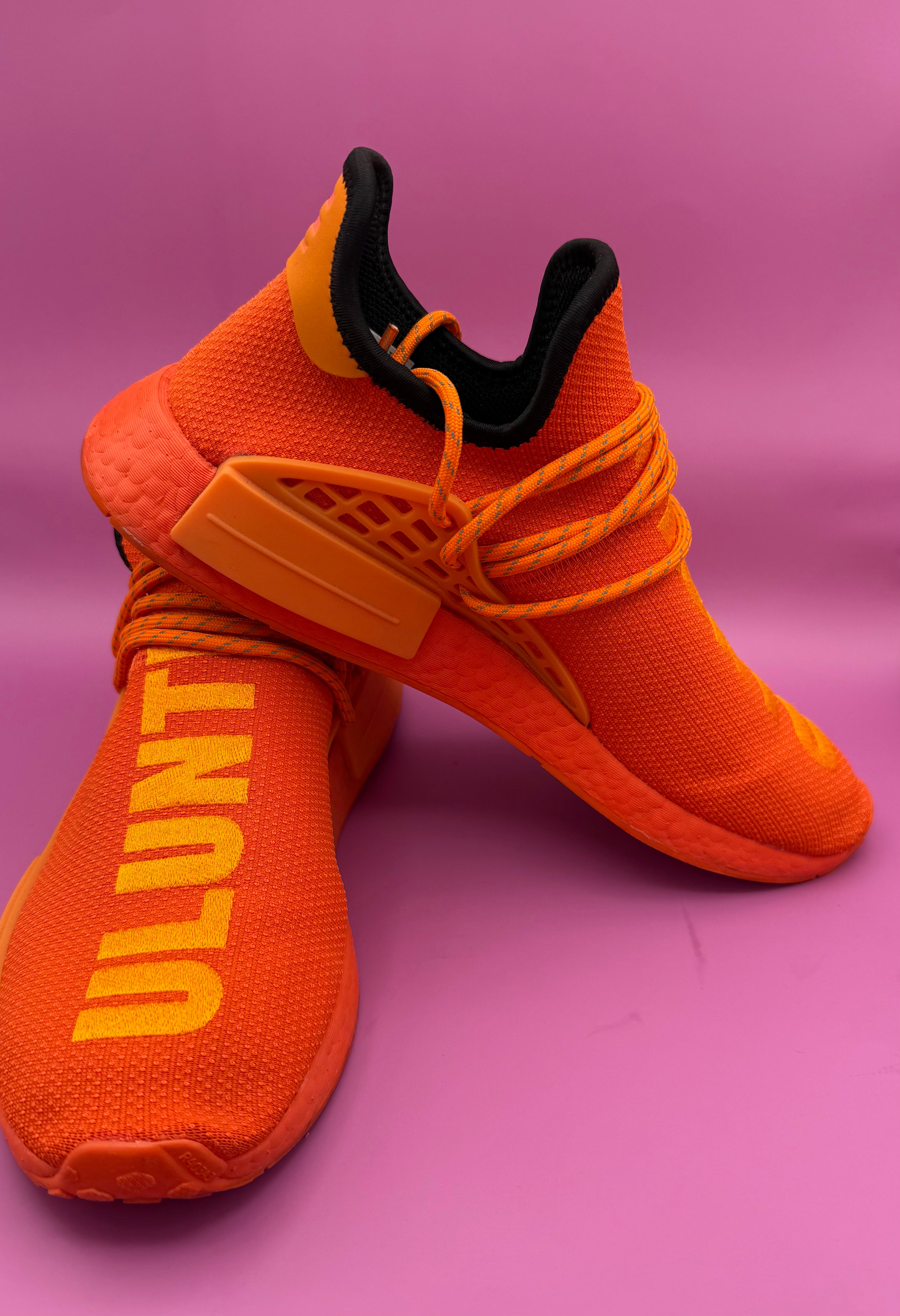 Pharrell Williams x Adidas NMD Hu "Human Race" Solar Pack - "MOTH3R" (Orange)