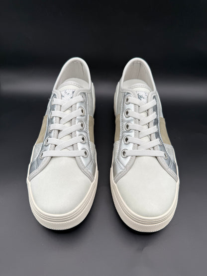 Blowfish Malibu Women’s White & Gold Lace-Up Sneakers