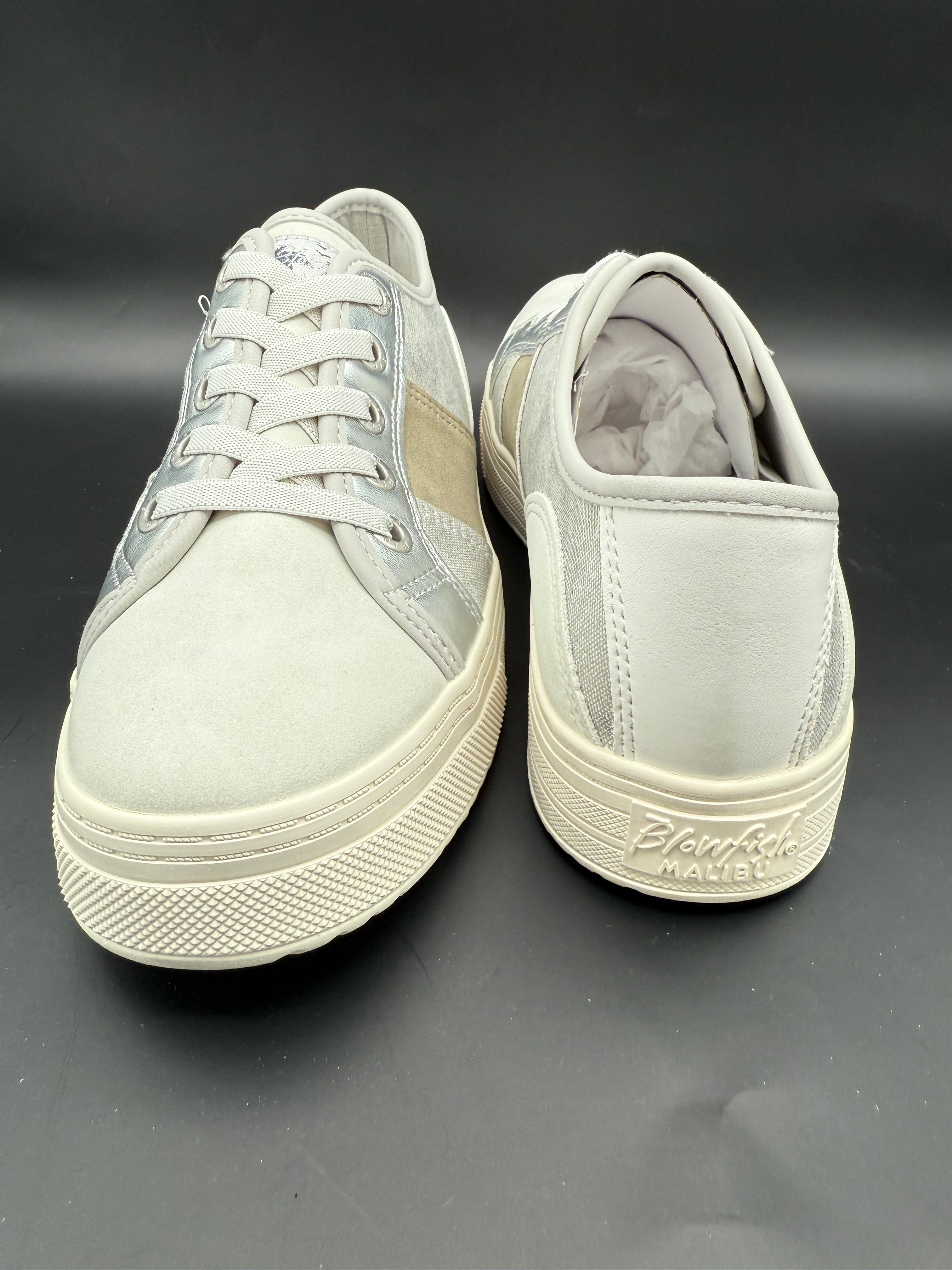 Blowfish Malibu Women’s White & Gold Lace-Up Sneakers