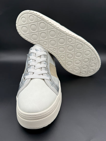 Blowfish Malibu Women’s White & Gold Lace-Up Sneakers
