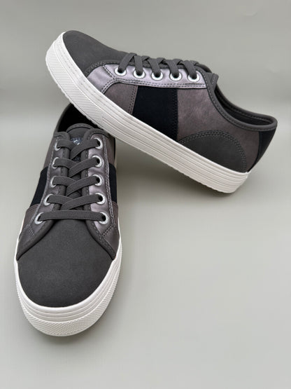 Blowfish Malibu Women's Lace-Up Sneakers – Charcoal Black – Size 8.5