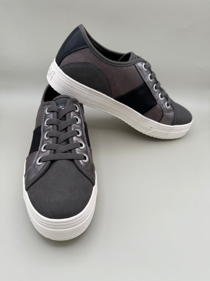 Blowfish Malibu Women's Lace-Up Sneakers – Charcoal Black – Size 8.5